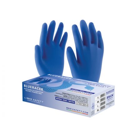 BLUERACER/S Jednorazové nitrilové rukavice bez prášku (100 ks/balenie) S